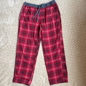 Eddie Bauer Lounge Pants Men’s Size Medium Red Plaid Pajama Cotton Flannel
